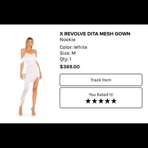 Revolve Nookie Mesh Gown Size M
